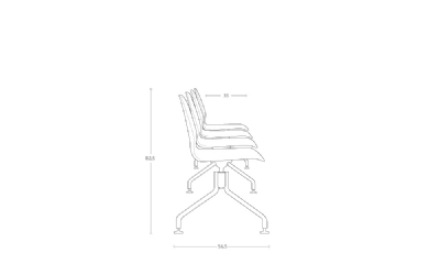 Dimensoes do produto longarina ce - 4 lugares